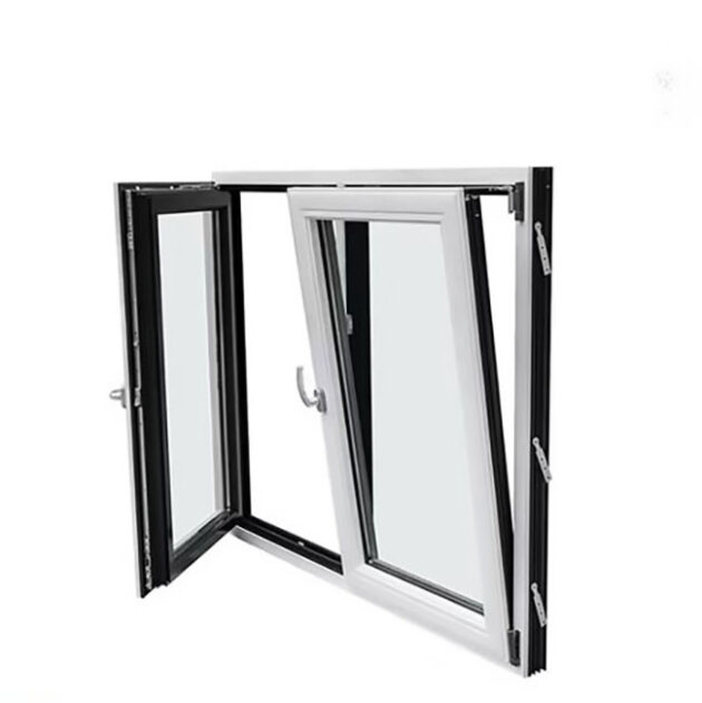 Ventana abatible con puerta integrada