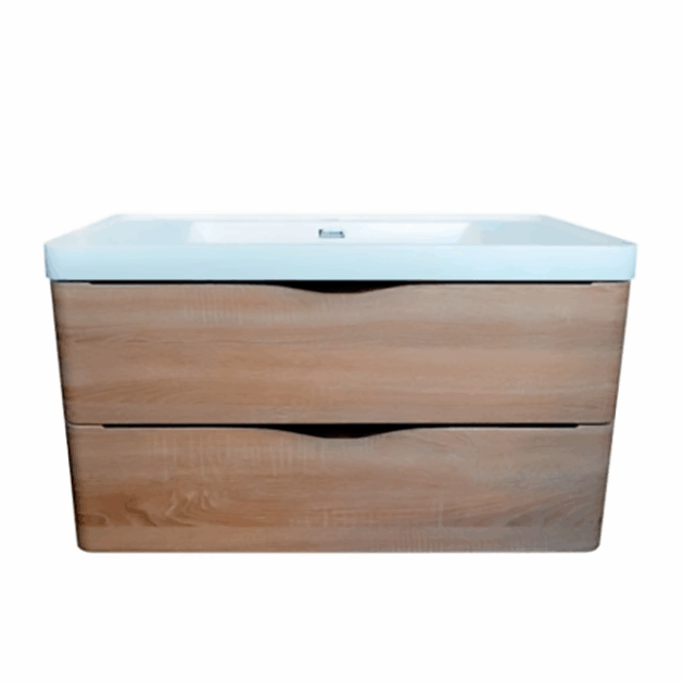 Mueble con lavabo integrado con cajón doble - Imagen 2