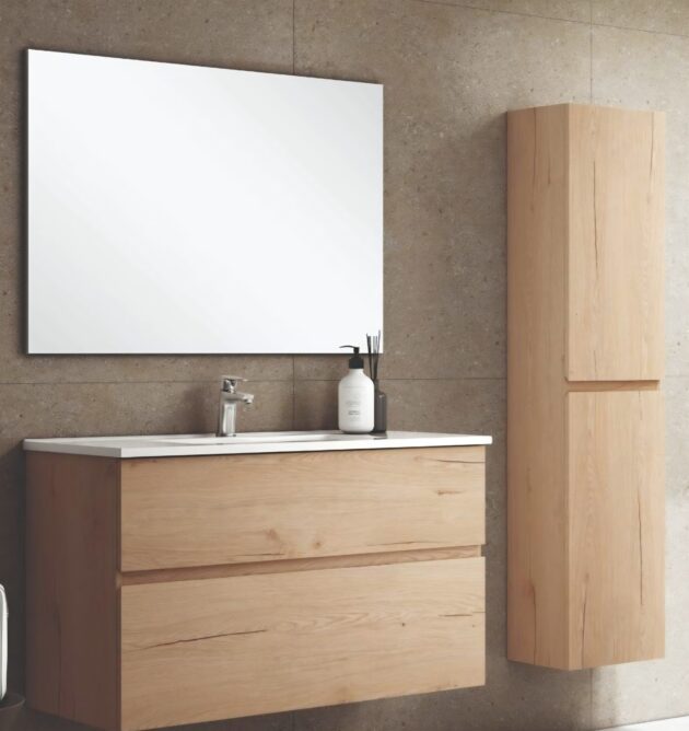 Mueble de baño suspendido con lavabo integrado - Imagen 6