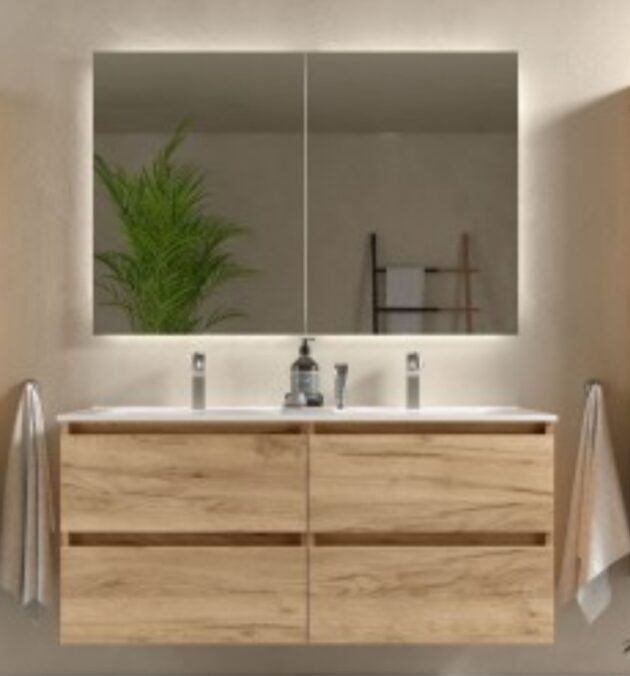 Mueble de baño suspendido con lavabo integrado - Imagen 3